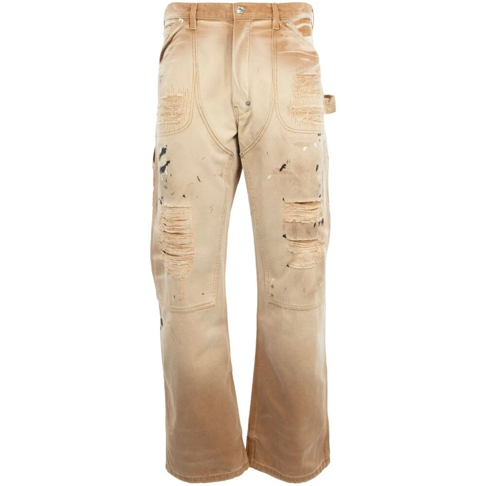 Gallery Dept. Beige Katoen Distressed Jeans Beige Heren