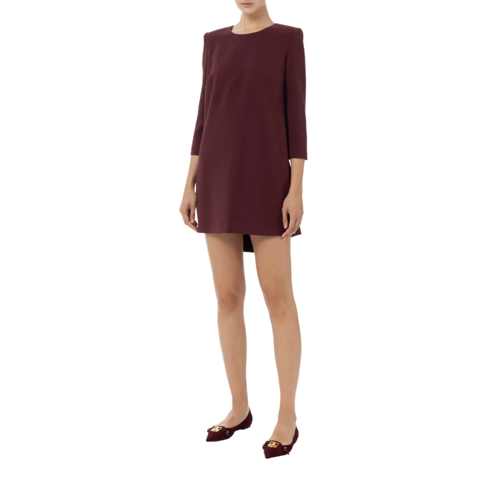 Elisabetta Franchi Korte Jurk met Elegant Ontwerp Brown Dames