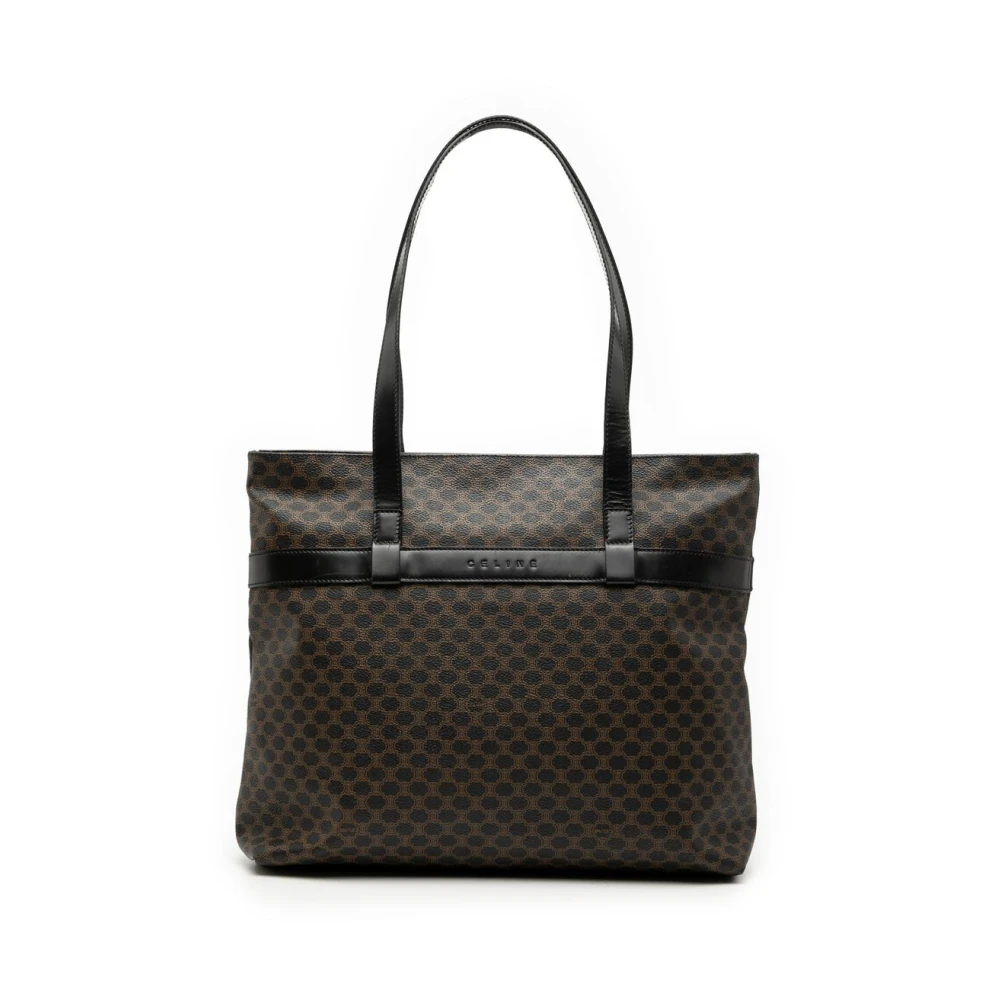 Celine Vintage Svart Pre-Owned Printed Tygväska