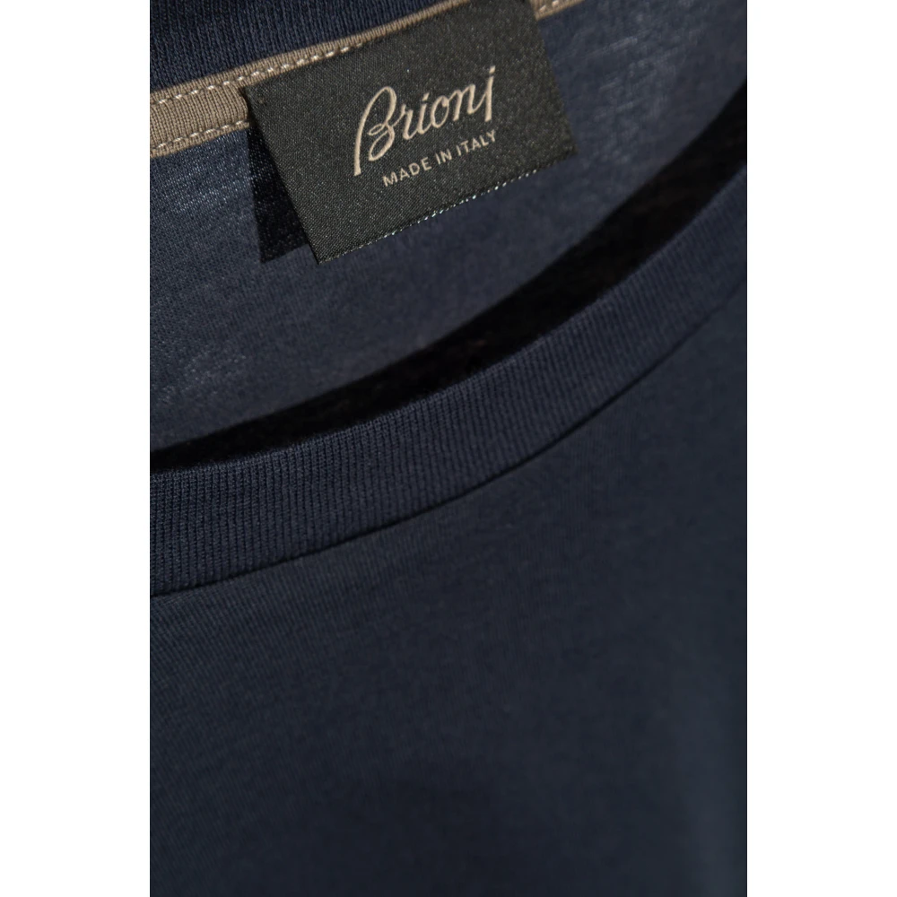 Brioni Lange mouwen T-shirt Blue Heren