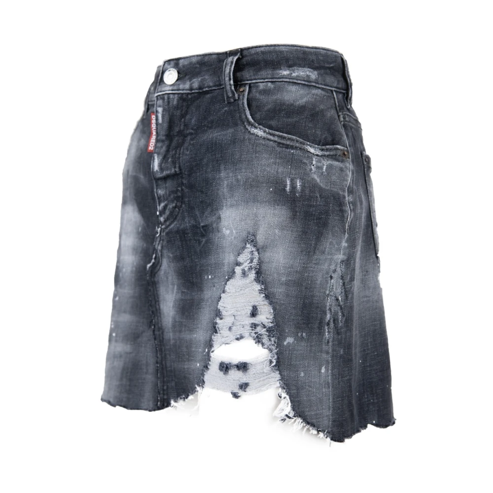 Dsquared2 Rok met rits en zakken Gray Dames