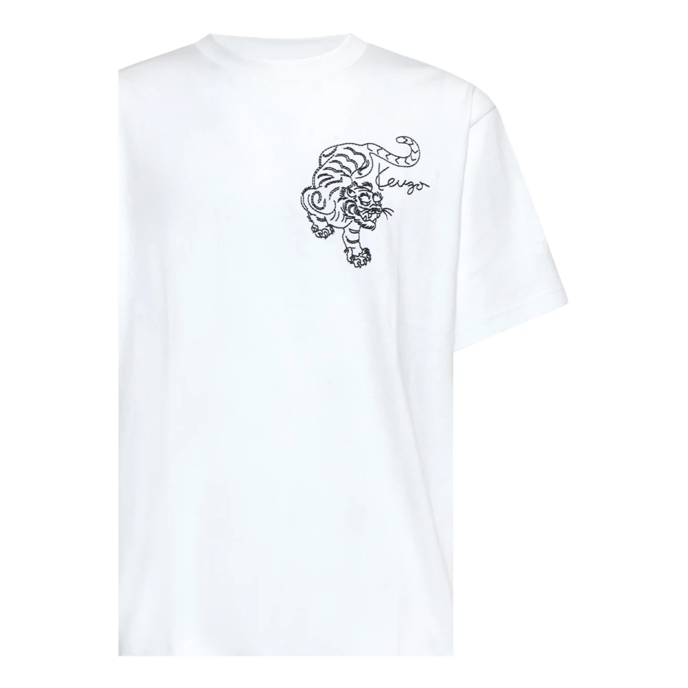 Kenzo Stijlvolle Beige T-shirts en Polos White Heren