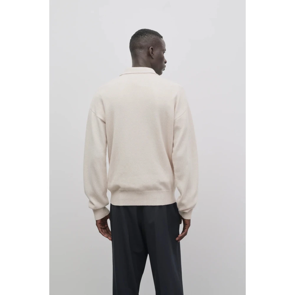 The Row Stijlvolle Mesh Polo Top White Heren