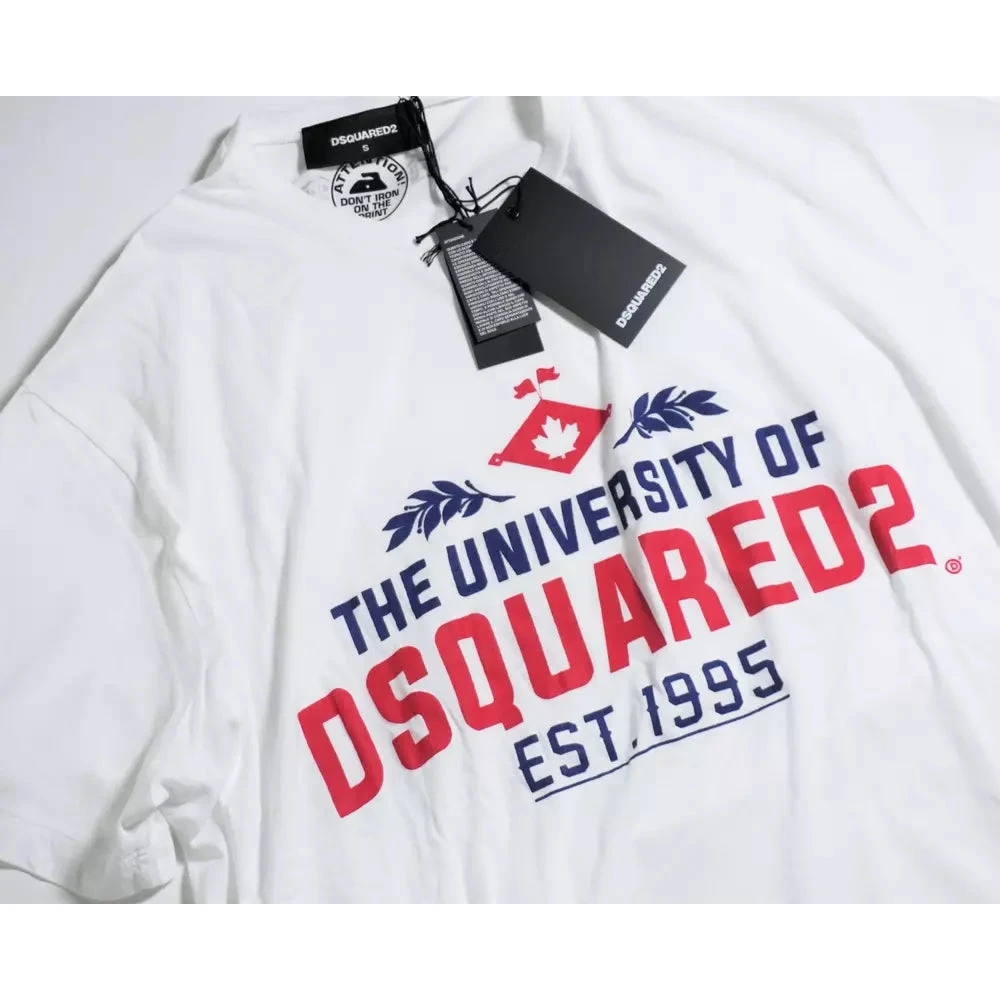 Dsquared2 Witte T-shirt met stijl model naam White Heren