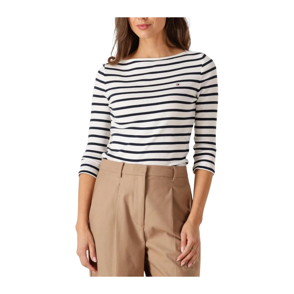 Tommy Hilfiger Damen Weiß Bluse Ww0ww40589 Regular Fit - Bild 2
