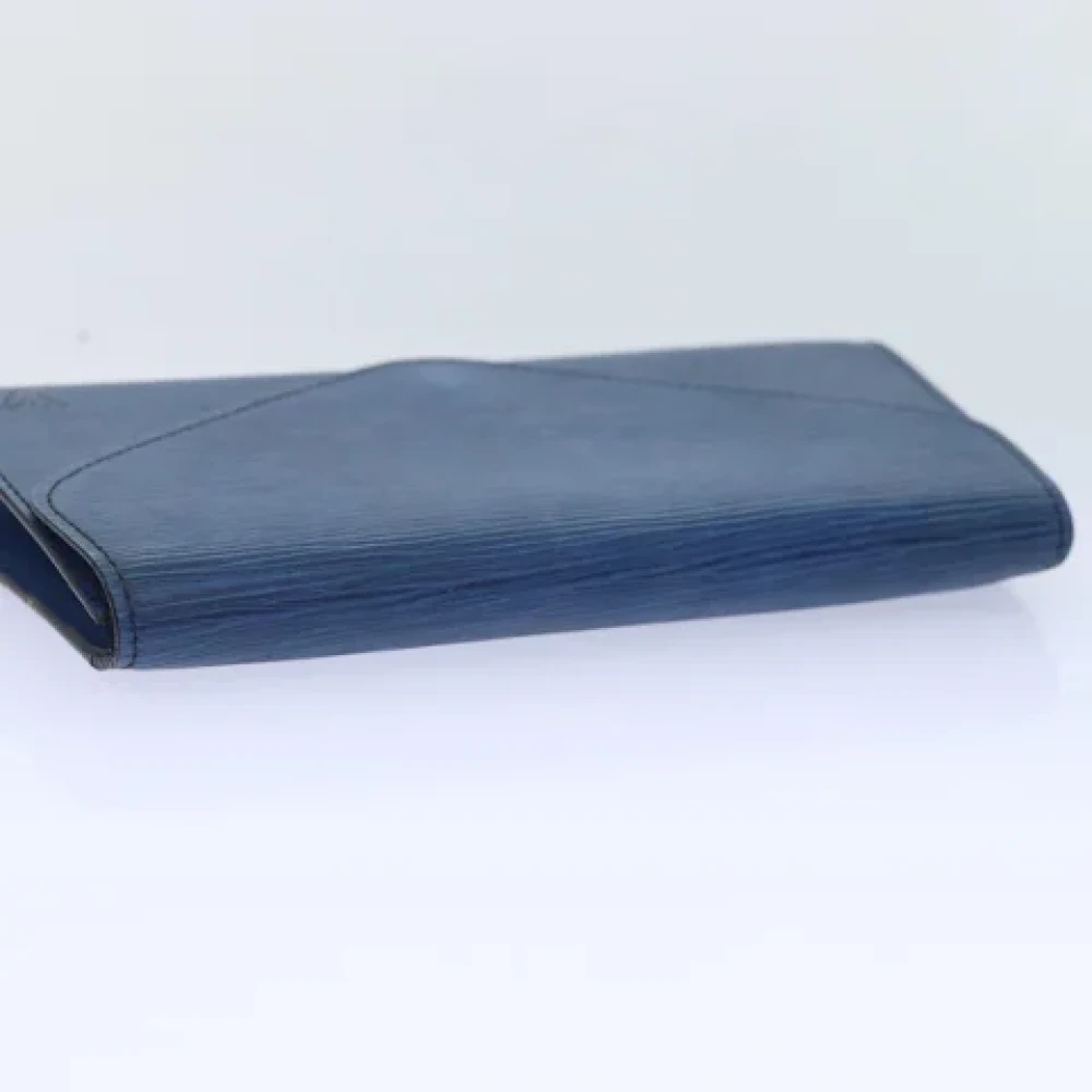 Louis Vuitton Vintage Pre-owned Leather clutches Blue Dames