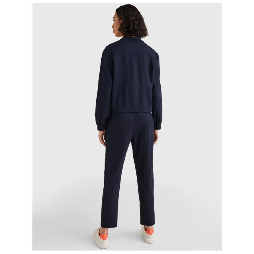 Tommy Hilfiger Casual Blended Viscose Jas Blue Dames