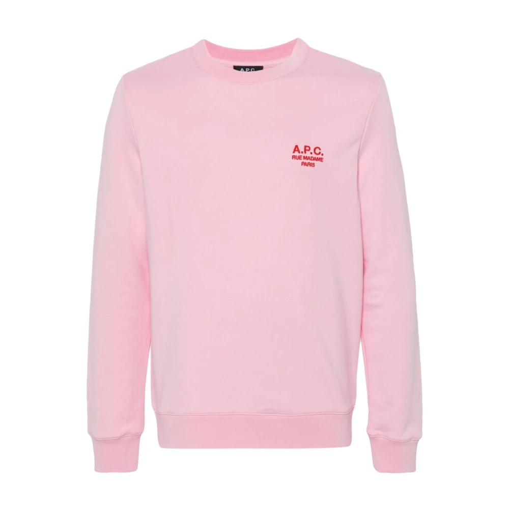 A.p.c. Roze Sweaters Molleton Trame BIO Pink Heren