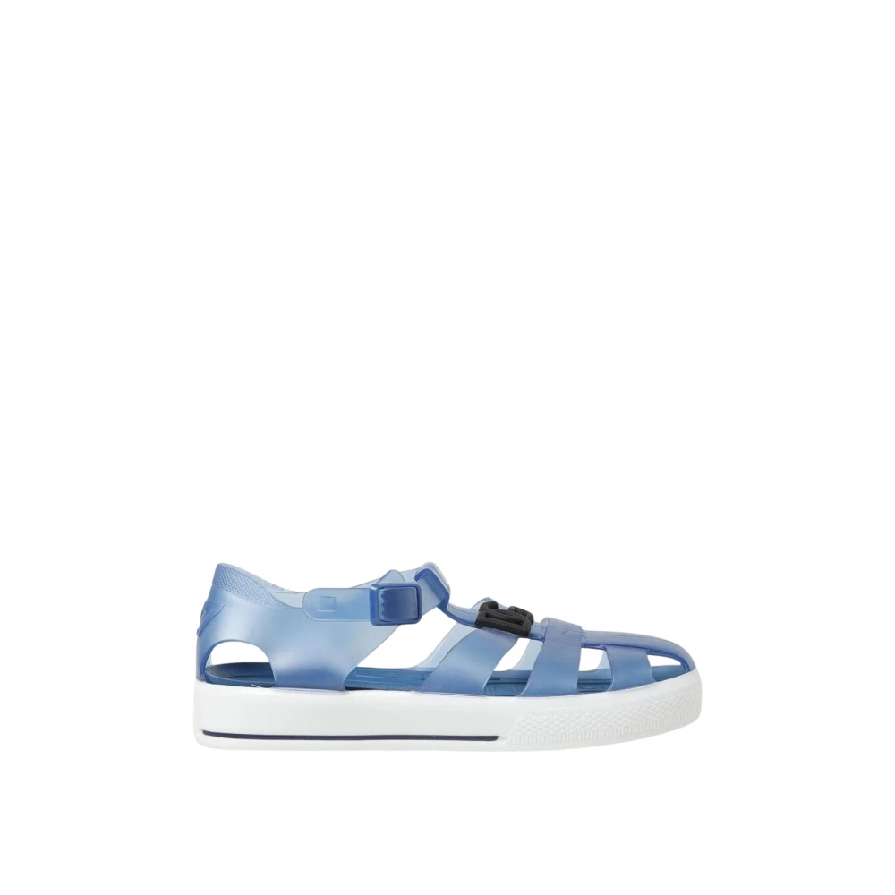 Dolce & Gabbana Boys Blue Kids Platform Jelly Sandals