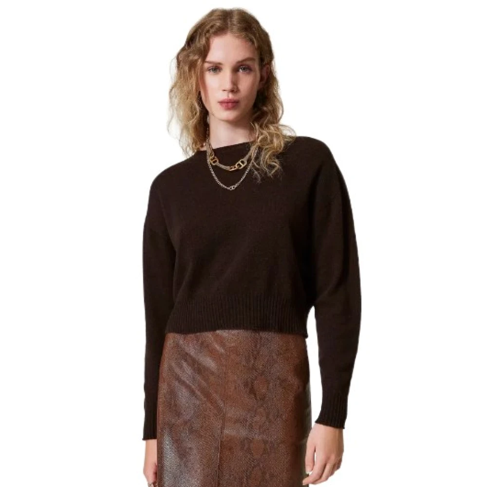 Twinset Stijlvolle Sweater Set Brown Dames