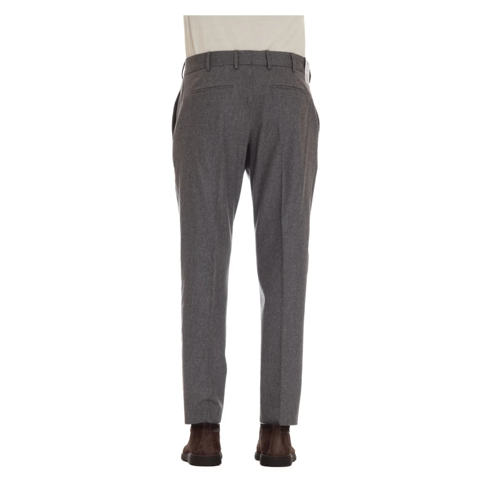 PT Torino Grijze op maat gemaakte broek ritssluiting Gray Heren