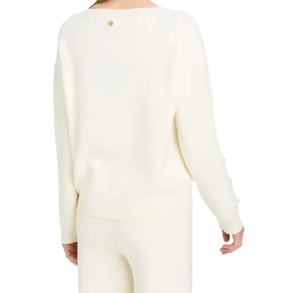 Twinset Elegant Antique White Sweater White Dames