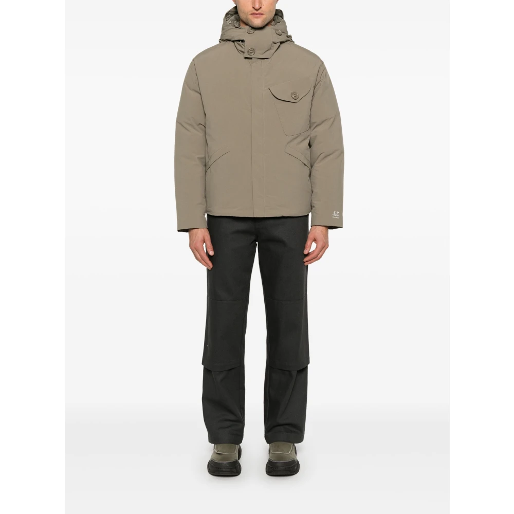 C.P. Company Gewatteerde Hoodie Jas Green Heren