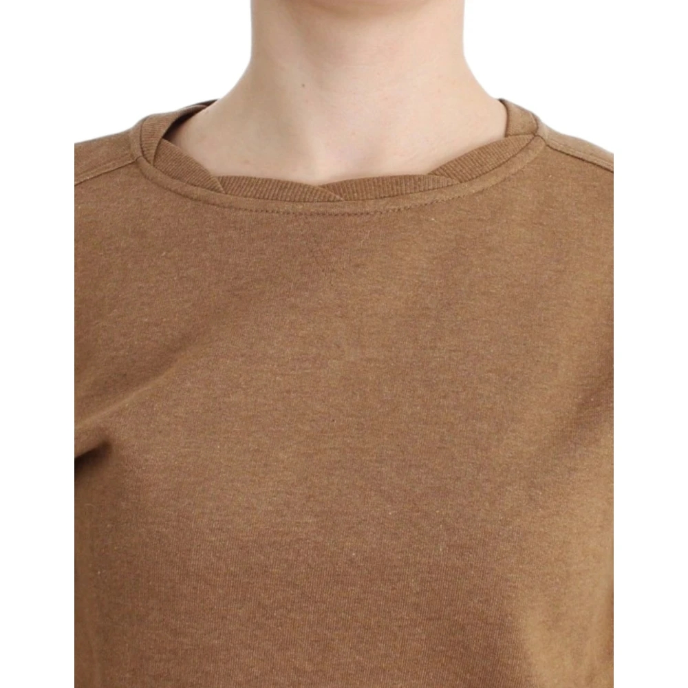 John Galliano Bruine Katoenen Trui met Ronde Hals Brown Dames
