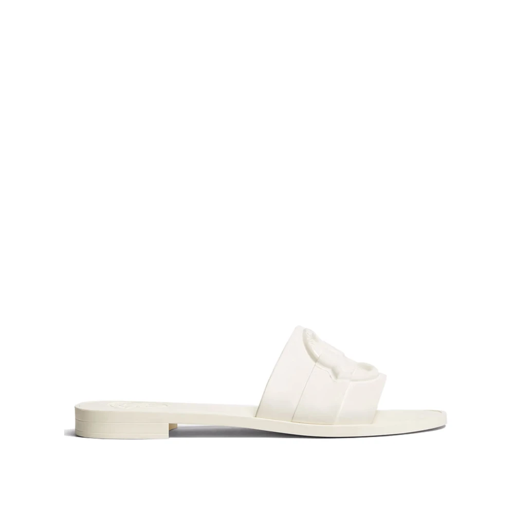 Moncler White Mon Sliders - Female - Sliders - 5 Uk - Shoes