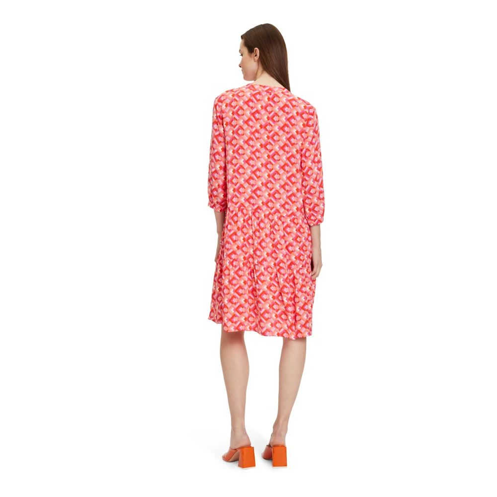 Betty Barclay Bloemen 3 4 Mouw Jurk Pink Dames
