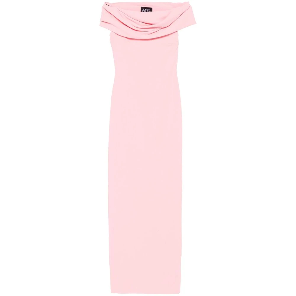 Solace London Roze Bardot Halslijn Column Jurk Pink Dames