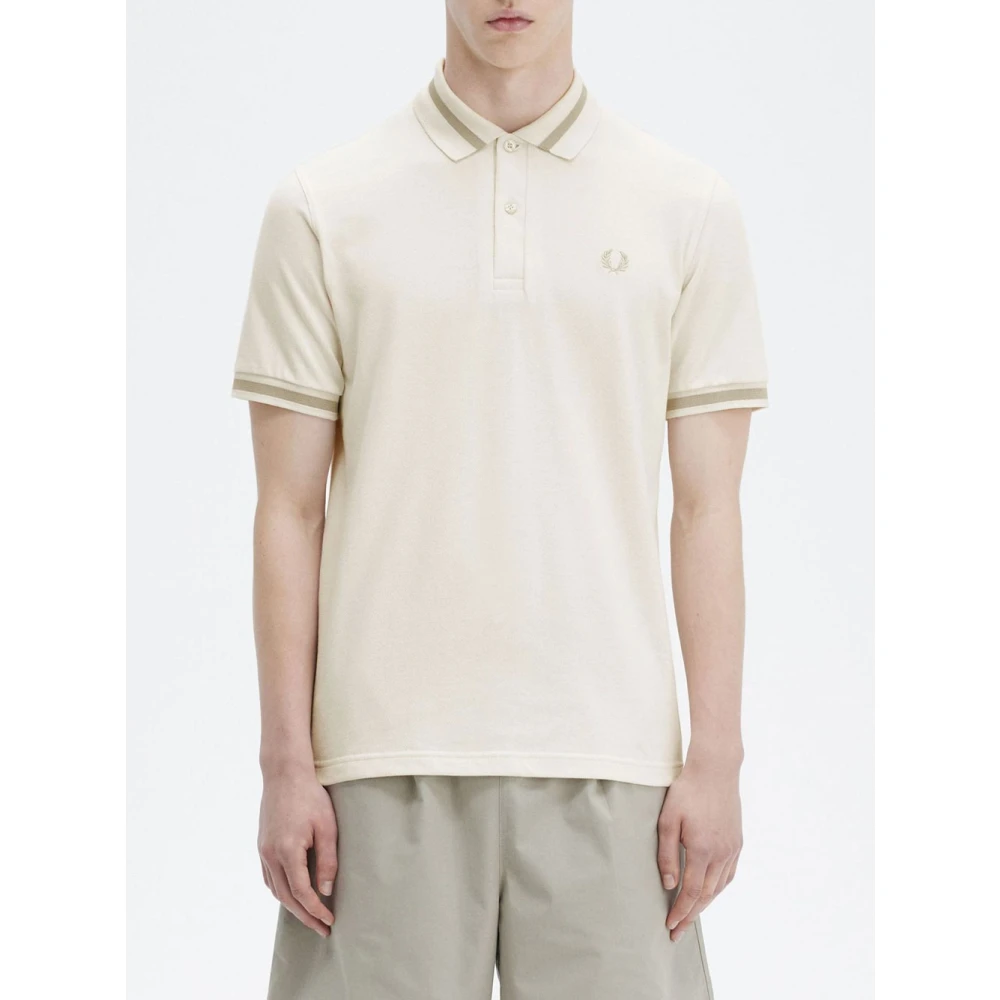 Fred Perry Single Tipped Polo Shirt Ecru Beige Heren