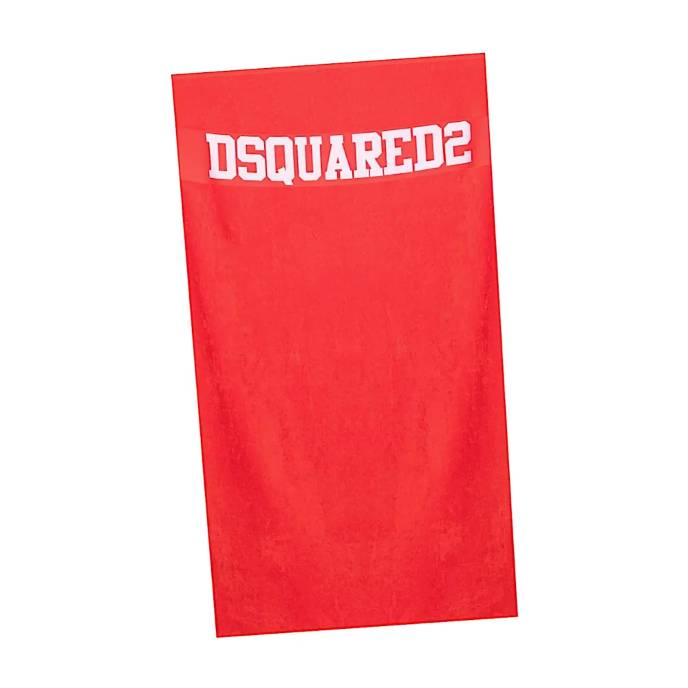 Dsquared2 Towel with logo Red Heren