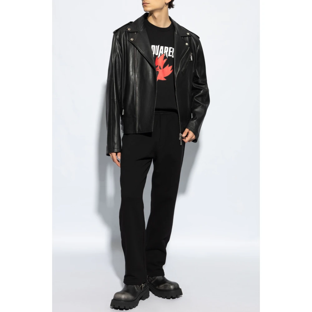 Dsquared2 T-shirt met logo Black Heren