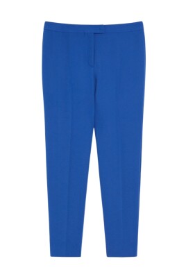 slim-cut-ankle-length-blue-trousers