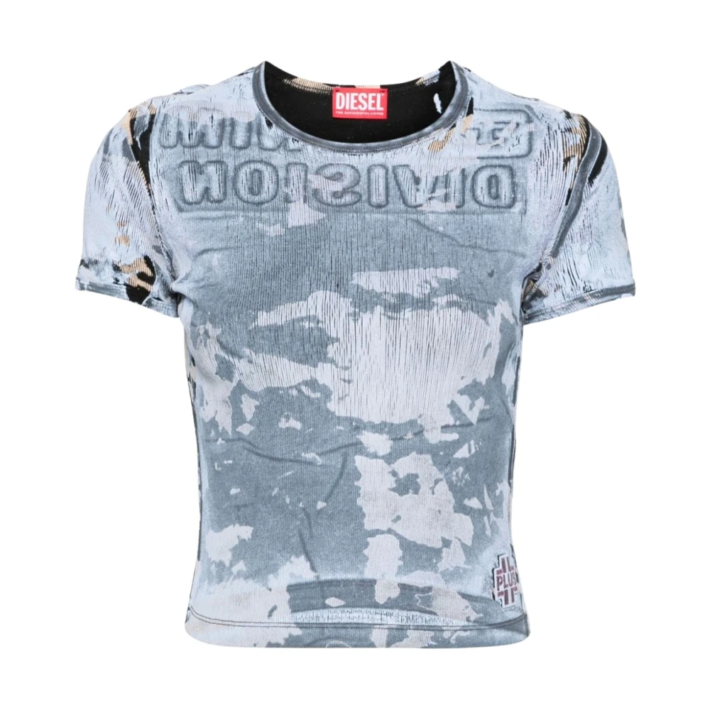Diesel Abstract Print T-shirts en Polos Multicolor Dames