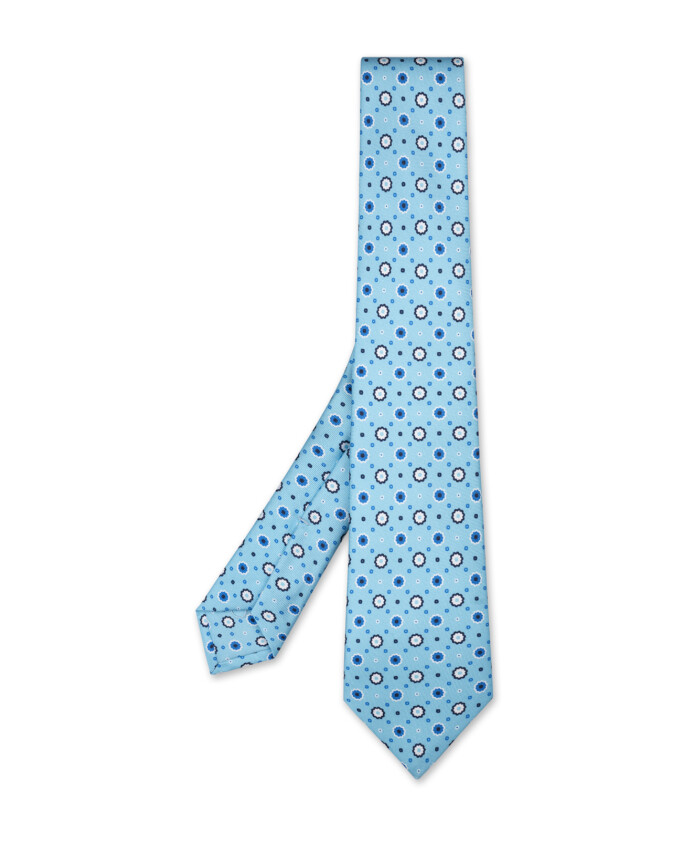 cravate-en-soie-bleue-a-motif-floral