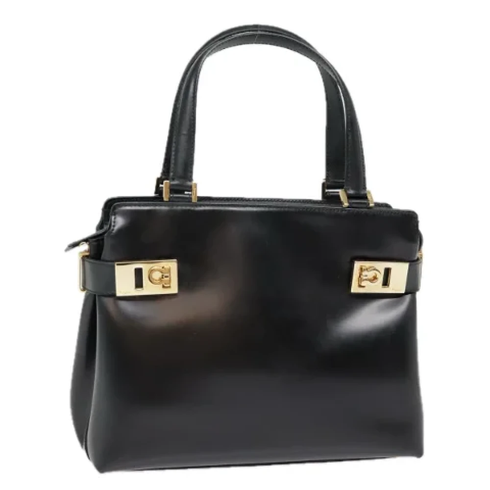 Salvatore Ferragamo Pre-owned Leather handbags Black Dames