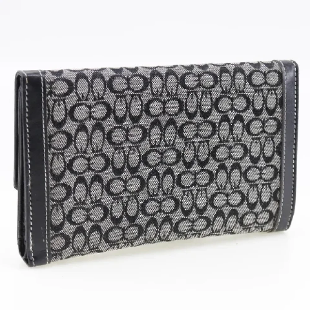 Coach Pre-owned Canvas wallets Blue Dames