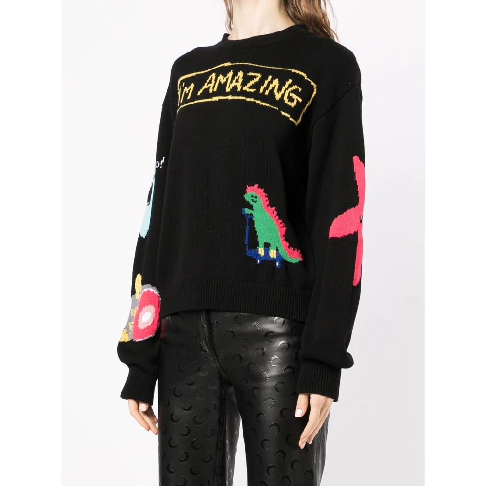 Dsquared2 Donna Nero - Maglieria Girocollo - Knitwear - L