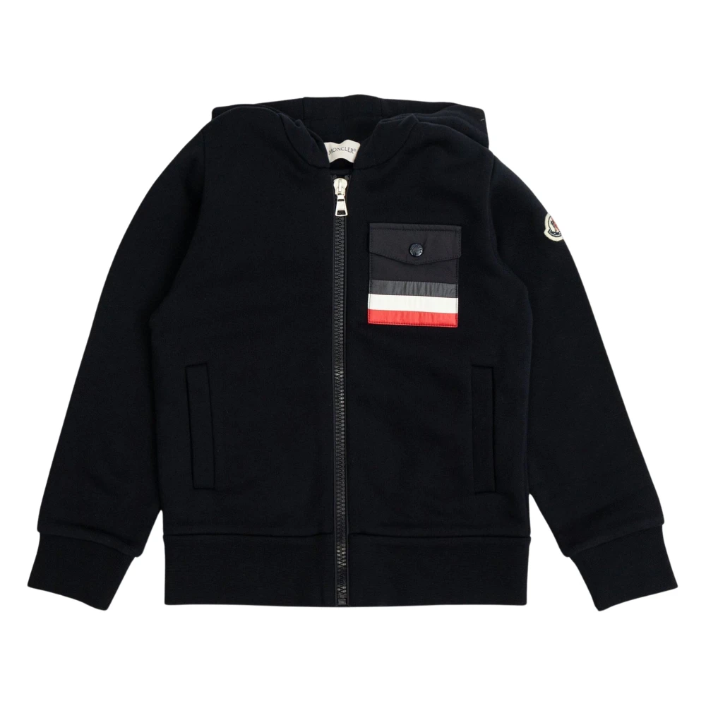 Moncler Boys Blue Kids Sweatshirts, 10 Y, Zip Up Top