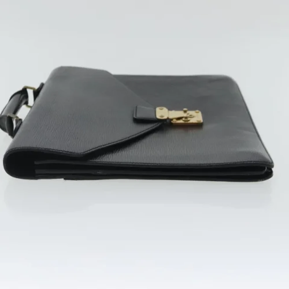 Louis Vuitton Vintage Pre-owned Leather briefcases Black Dames