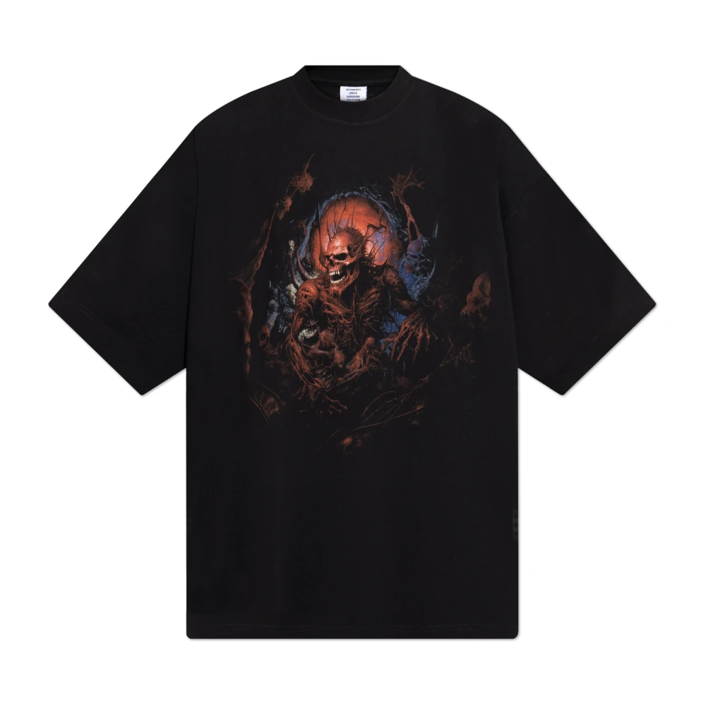 Vetements T-shirt in oversized stijl Black Heren