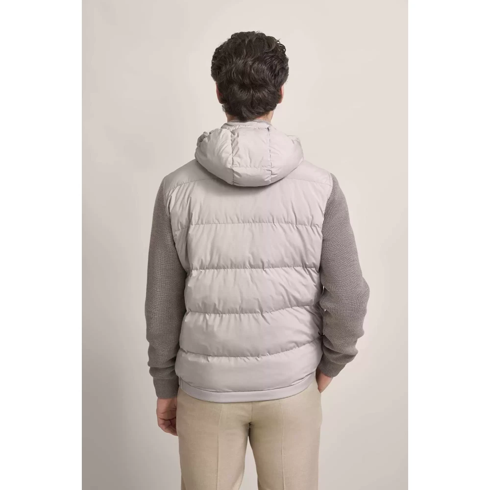 Bugatti Stijlvol Gebreid Mouwloos Vest Beige Heren