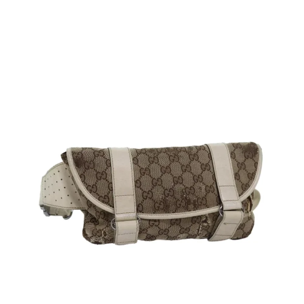 Gucci Vintage Pre-owned Canvas gucci-bags Beige Dames