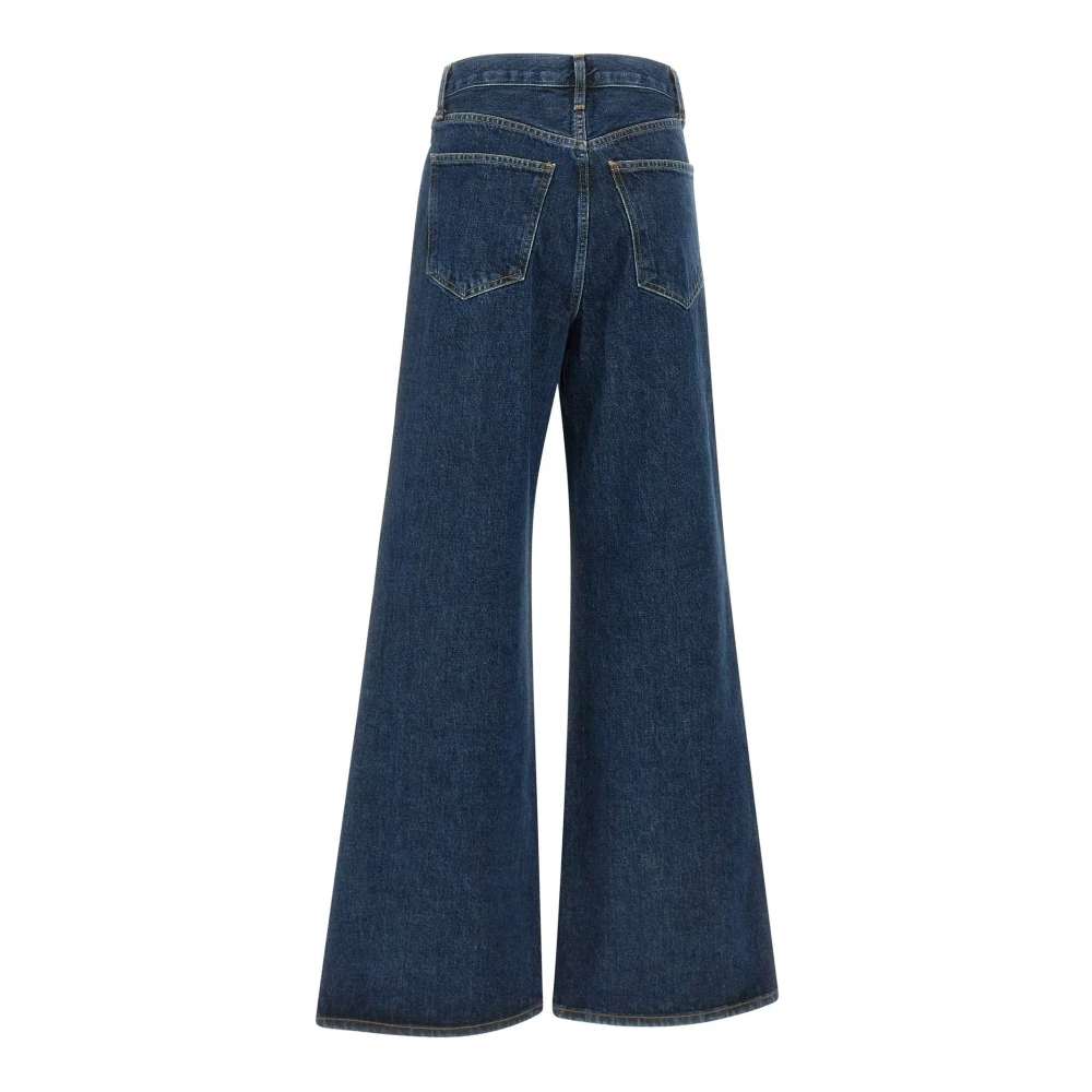 Agolde Dame Jean No Cuff Wide Leg Jeans Blue Dames