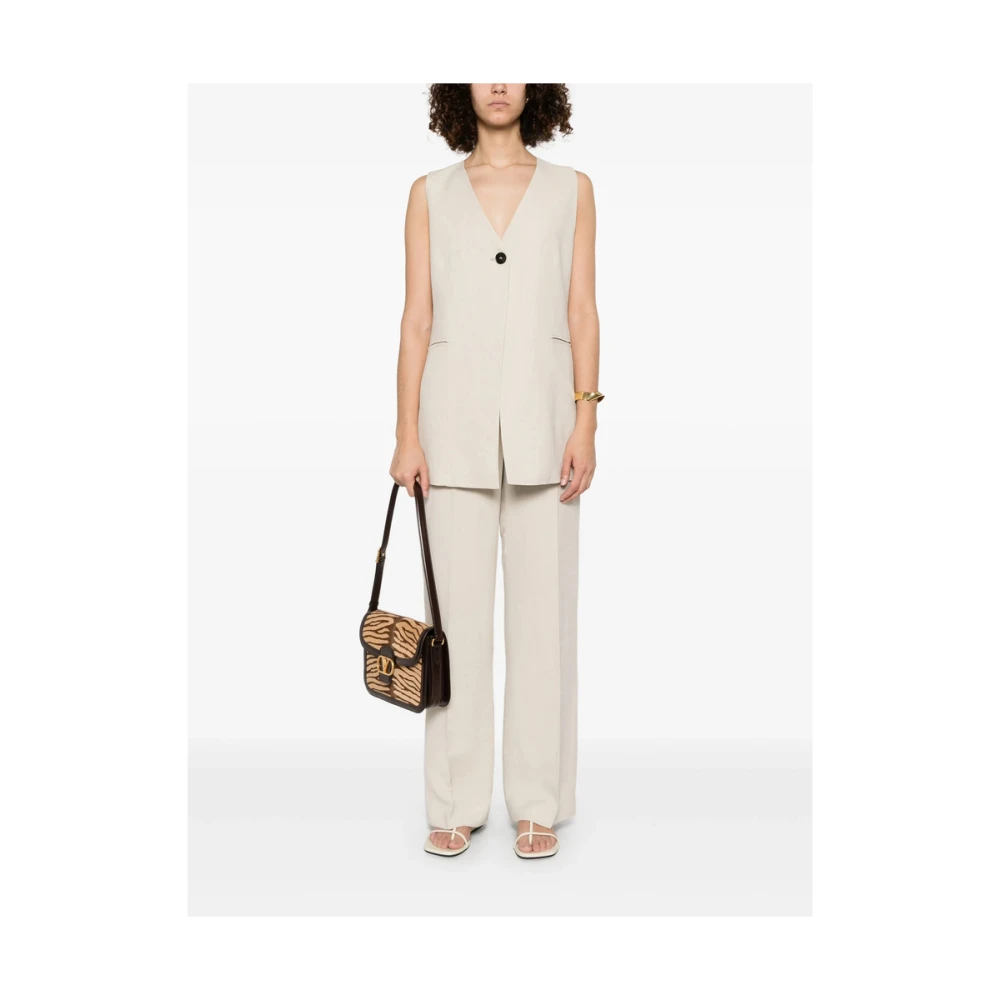 Antonelli Firenze Beige Slim Fit Broek Beige Dames