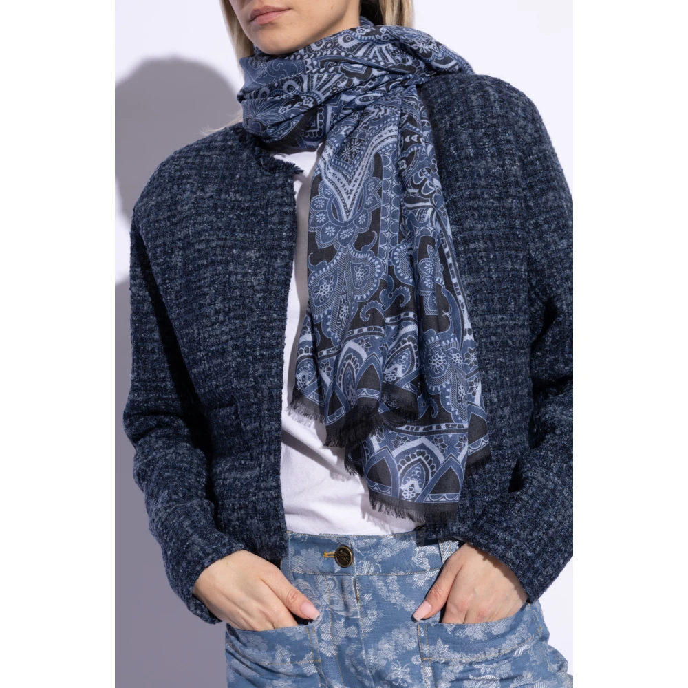 ETRO Gestreepte sjaal Blue Dames