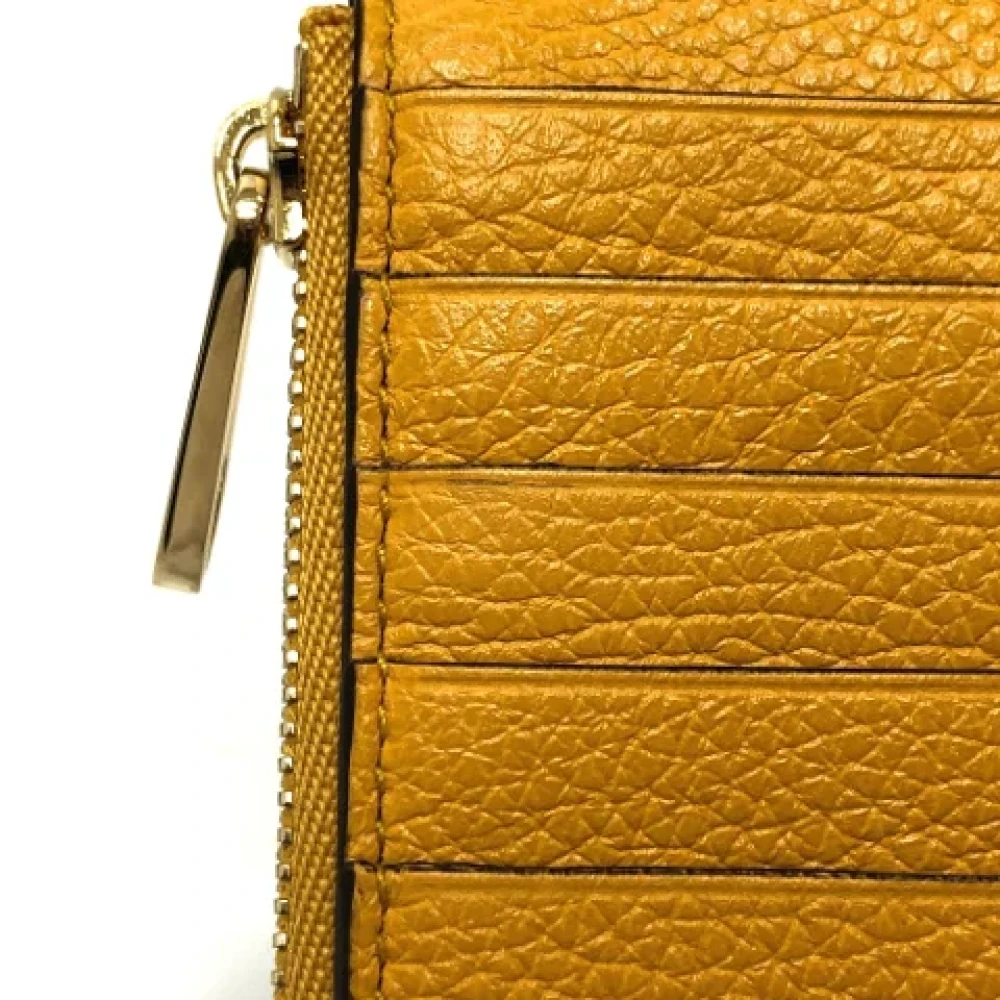 Gucci Vintage Pre-owned Leather wallets Yellow Heren