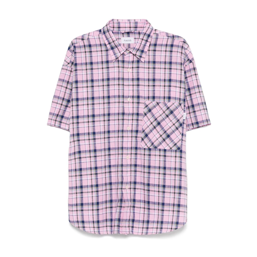 Amish Rosa Shirt voor Mannen Pink Heren