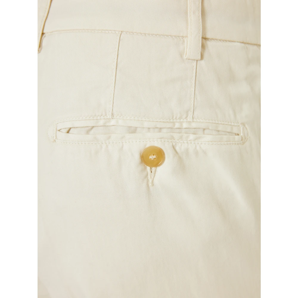 Canali Lyocell Katoenen Broek met Zakken White Heren