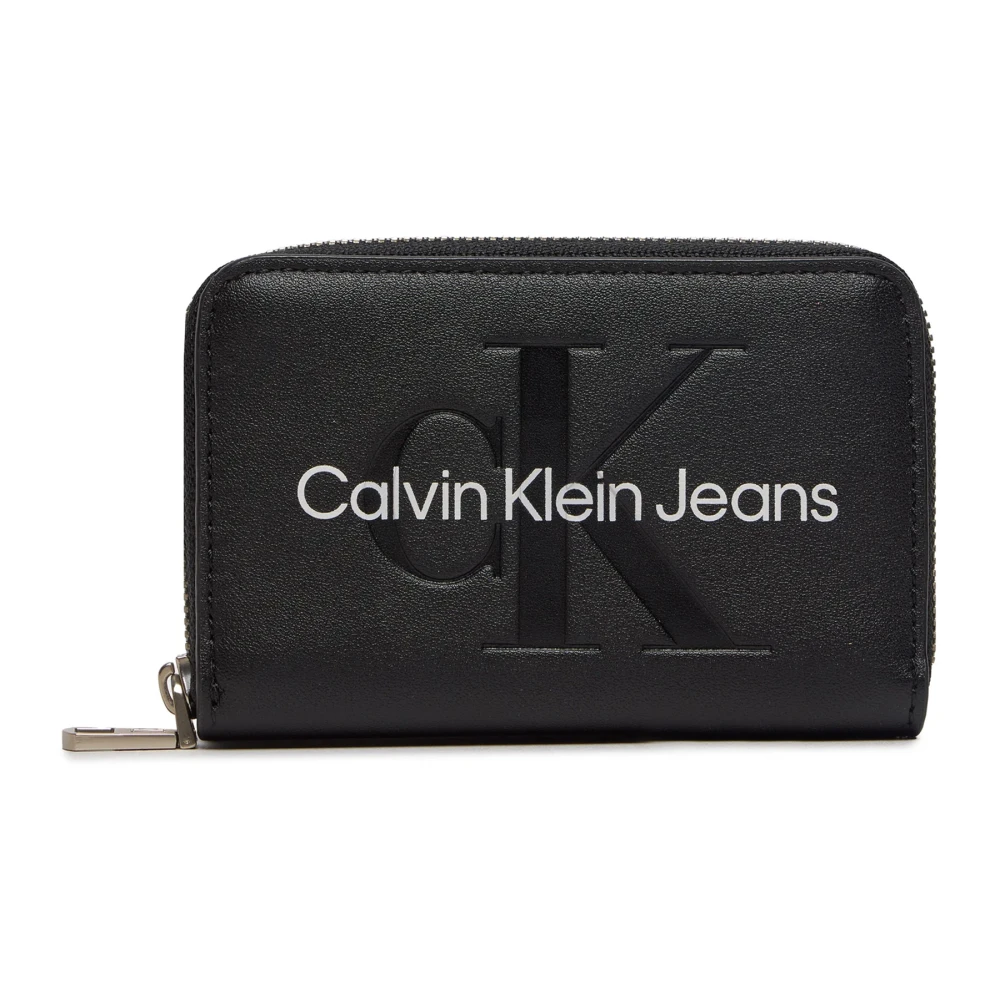 Calvin Klein Jeans Portemonnee met rits Herfst Winter Collectie Black Dames