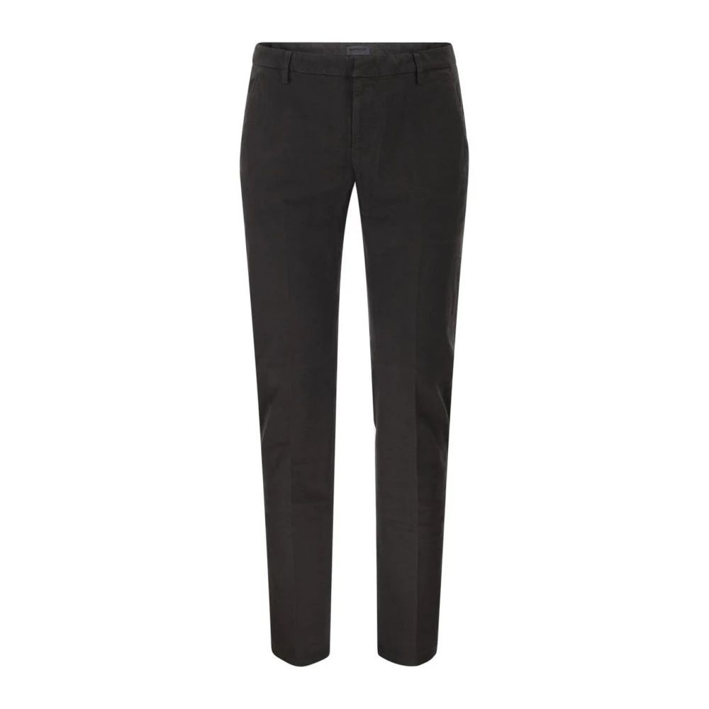 Dondup Gray Cotton Chinos - Male - Chinos - W33 - Trousers