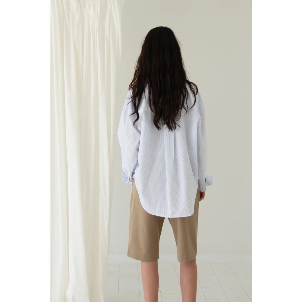 Designers Remix Daisy Asymmetrische Shirt Blue Dames