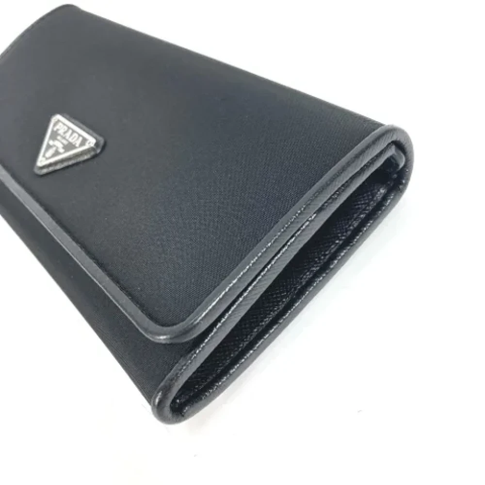 Prada Vintage Pre-owned Fabric wallets Black Dames