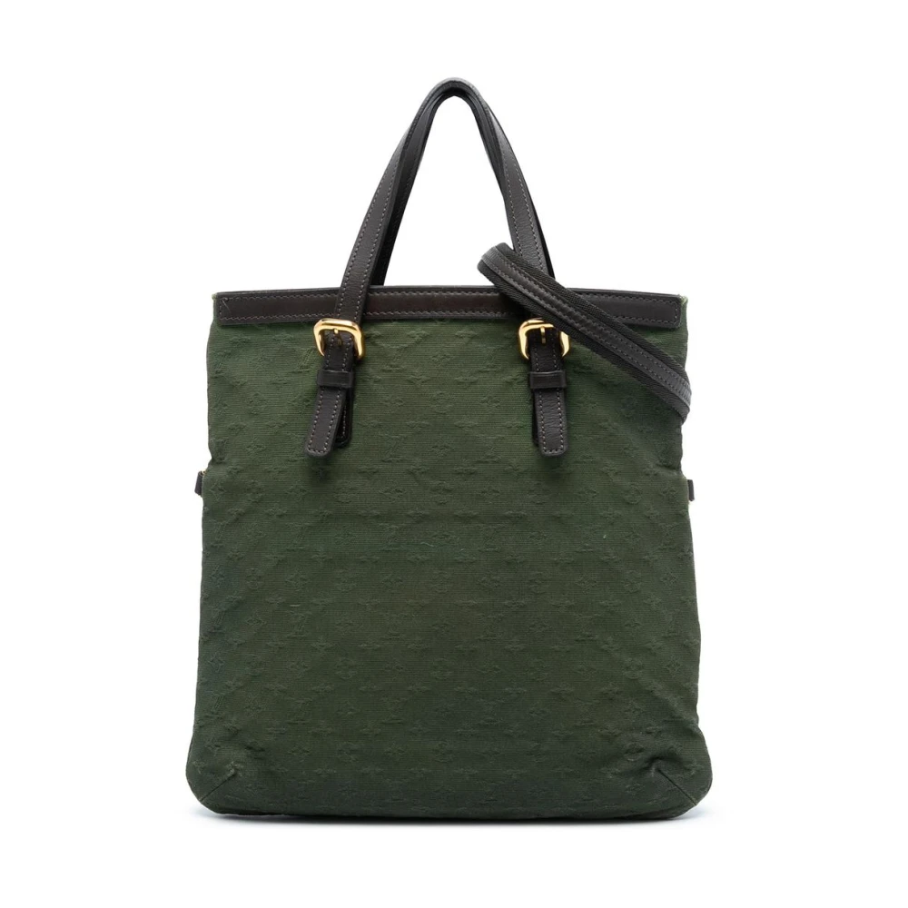 Louis Vuitton Vintage Women's Green Pre-Owned Vintage Monogram Canvas Vertical Tote Bag