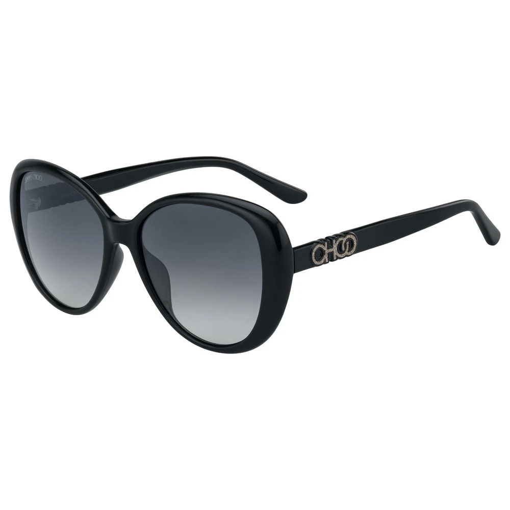 Jimmy Choo Donna Nero Occhiali Da Sole Neri Iniettati