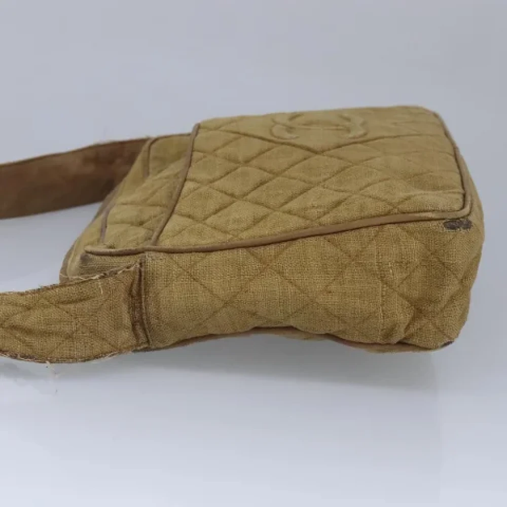 Chanel Vintage Pre-owned Canvas chanel-bags Beige Dames