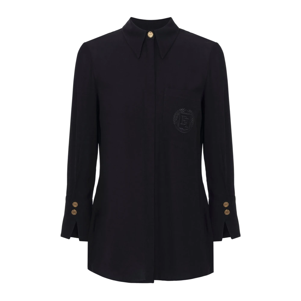 Elisabetta Franchi Stijlvolle Blouses Collectie Black Dames