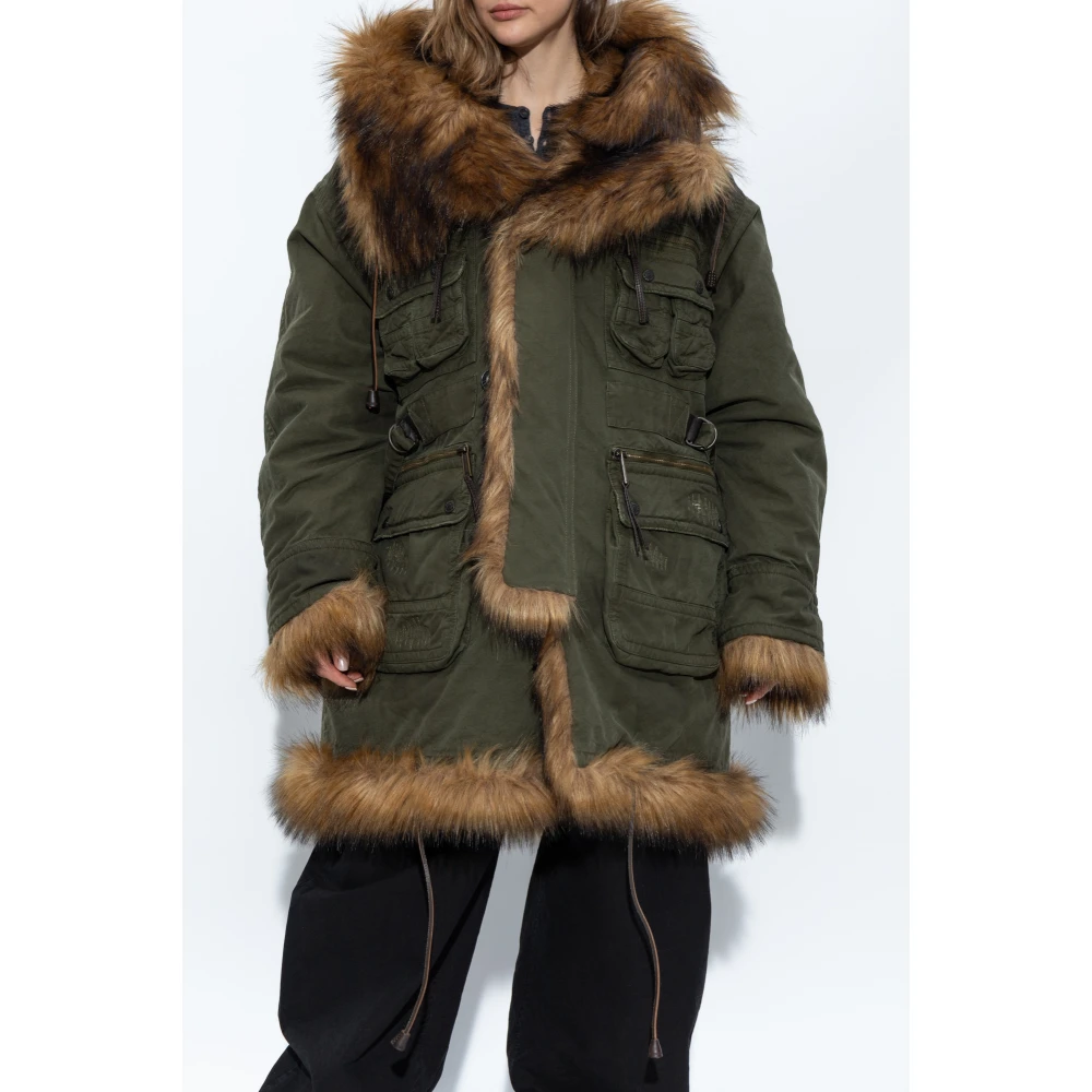 Dsquared2 Eenvoudige parka jas Green Dames